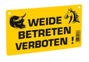 WARNSCHILD; EINSEITG BEDRUCKT